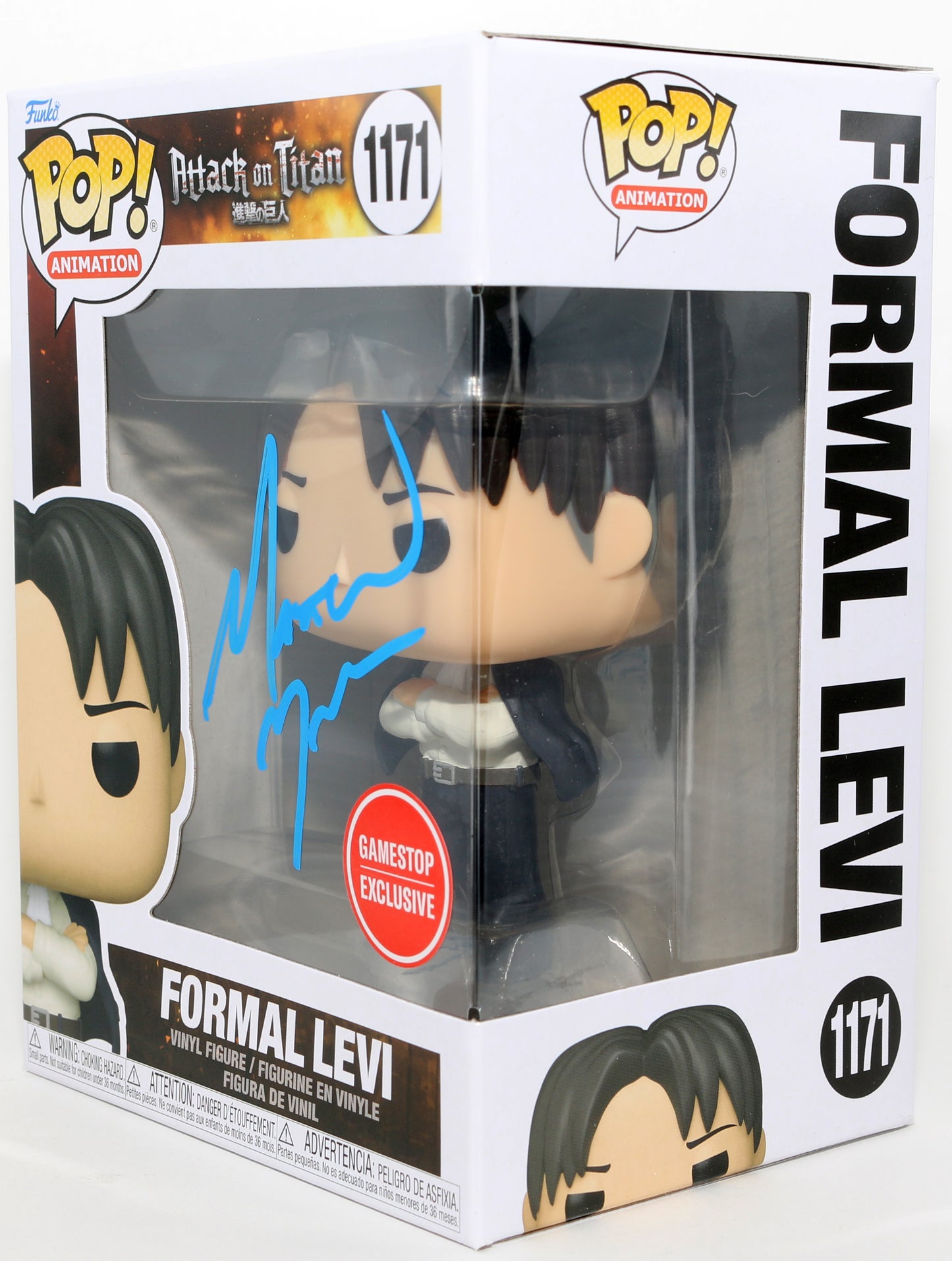 
                  
                    Matthew Mercer as Formal Levi in Attack on Titan Gamestop Exclusive Signed Funko POP! #1171
                  
                