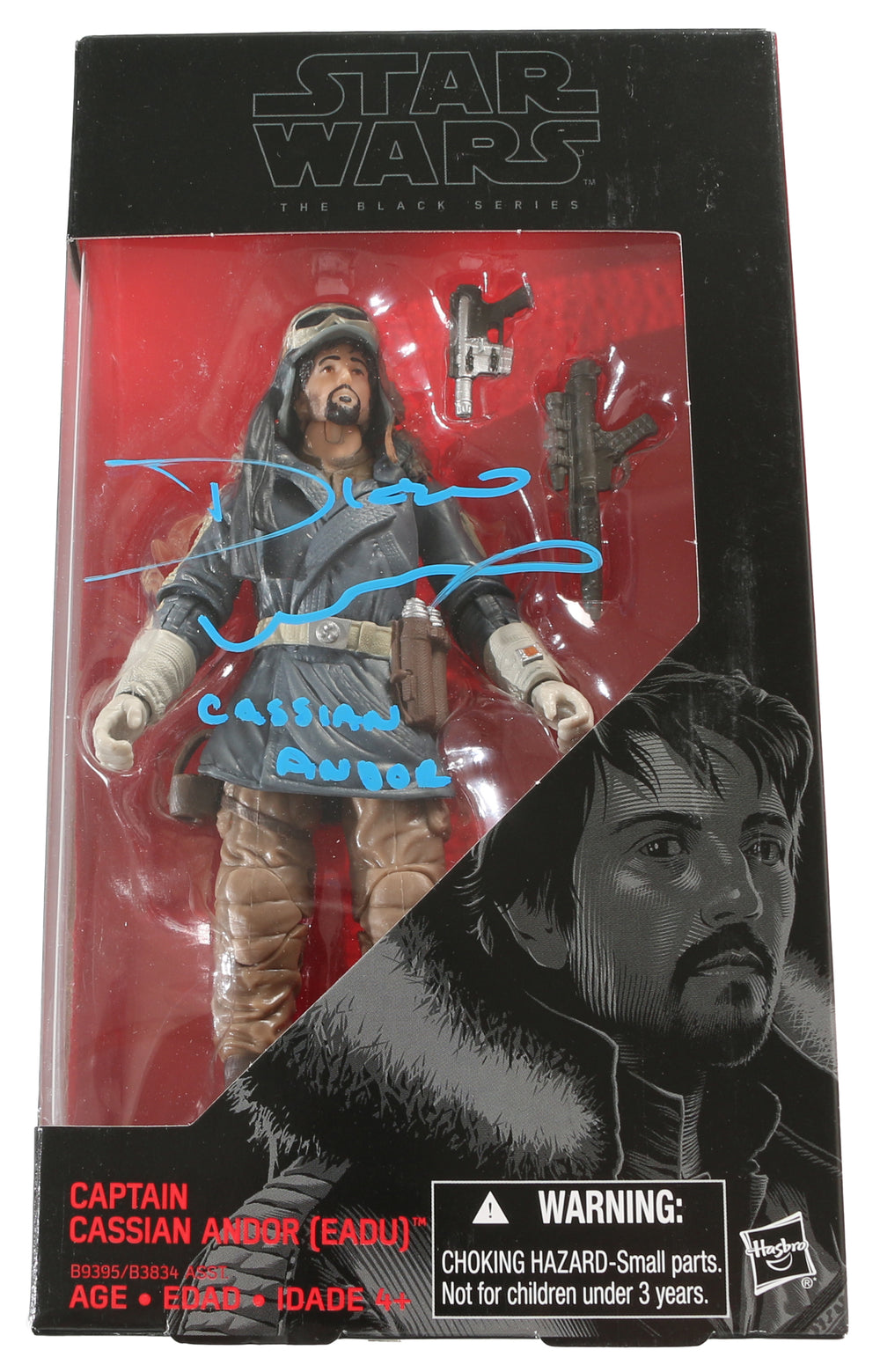 Diego Luna as Cassian Andor in Rogue One: A Star Wars Story (SWAU) Signed Black Series Action Figure with Character Name