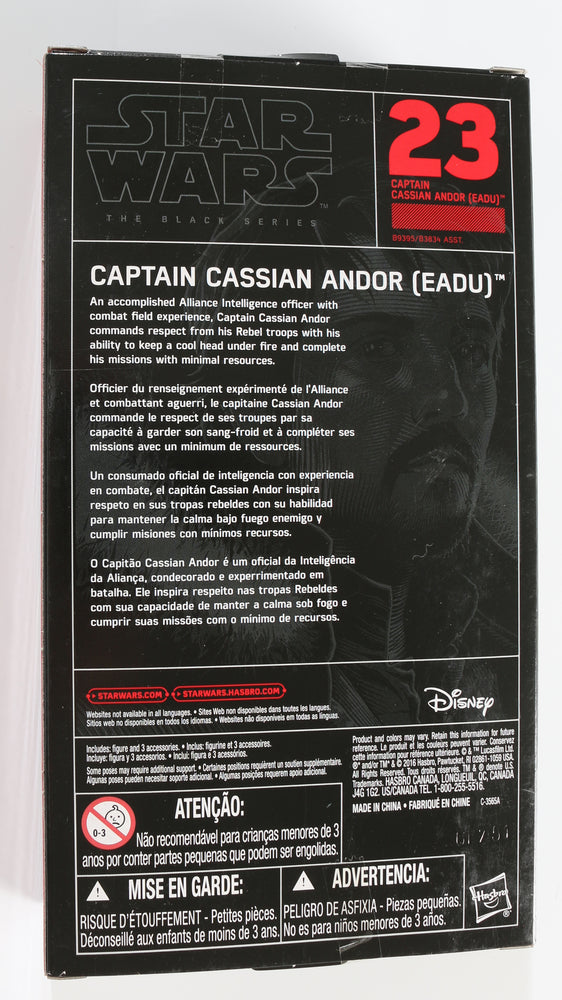 
                  
                    Diego Luna as Cassian Andor in Rogue One: A Star Wars Story (SWAU) Signed Black Series Action Figure with Character Name
                  
                