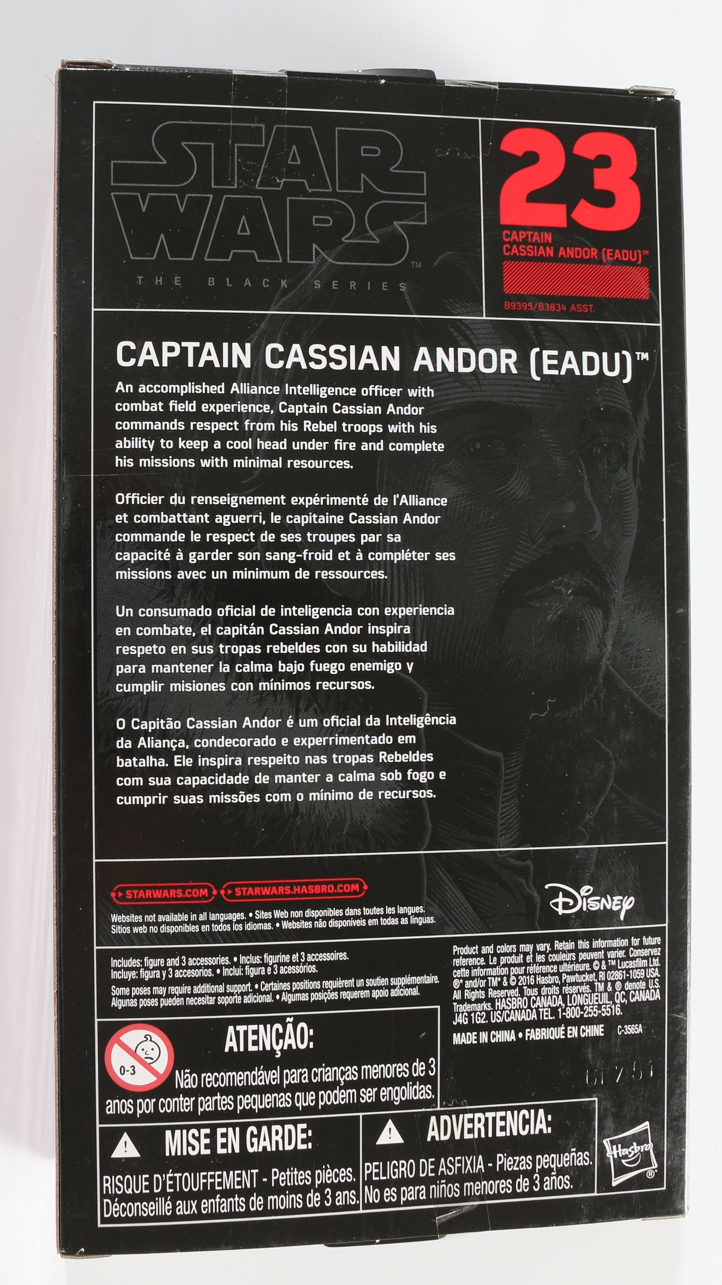 
                  
                    Diego Luna as Cassian Andor in Rogue One: A Star Wars Story (SWAU) Signed Black Series Action Figure with Character Name
                  
                