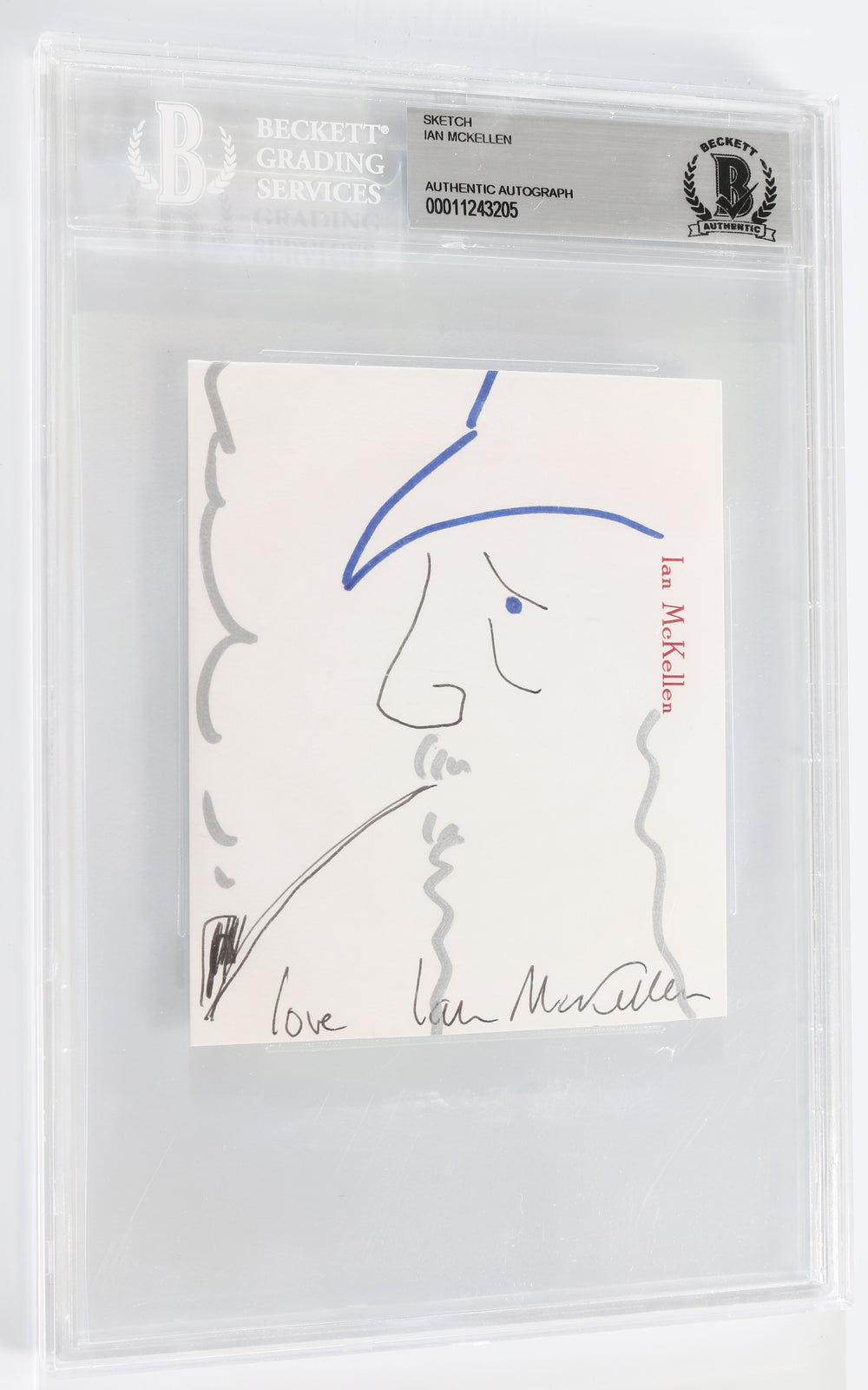 Gandalf the Grey / White from The Lord of the Rings (Beckett Slabbed) Signed Original Art Sketch by Ian McKellen