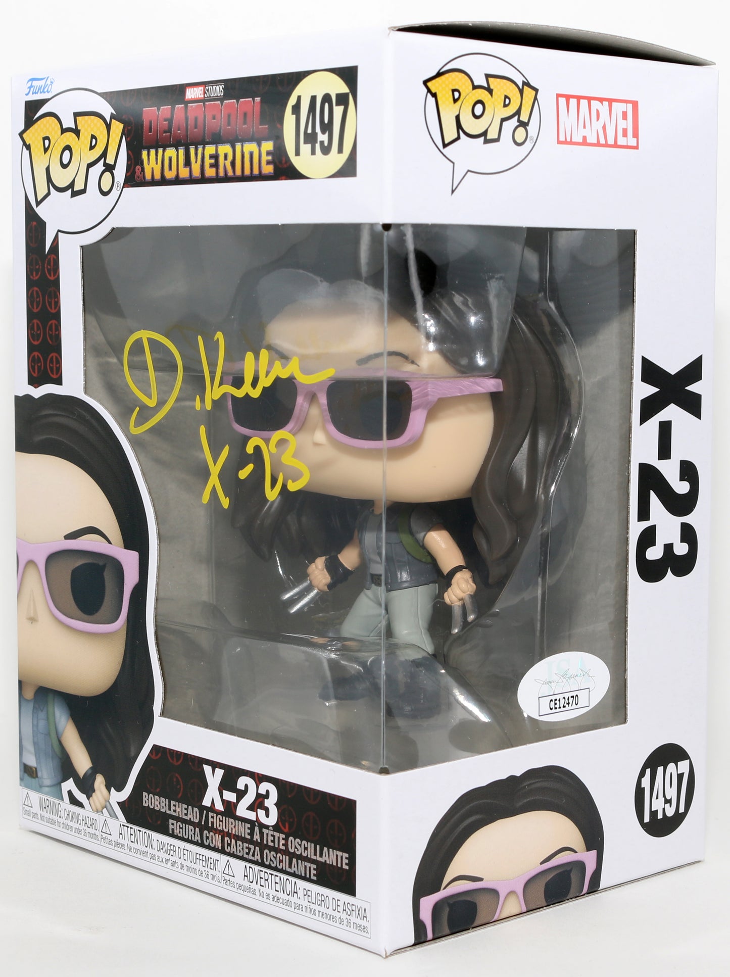 
                  
                    Dafne Keen as X-23 in Deadpool & Wolverine (JSA) Signed Funko POP! #1497 with Character Name
                  
                