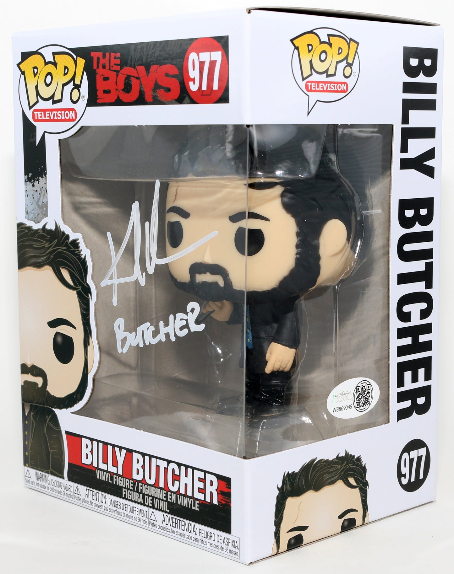 
                  
                    Karl Urban as Billy Butcher in The Boys (JSA) Signed Funko POP! #977 with Character Name
                  
                