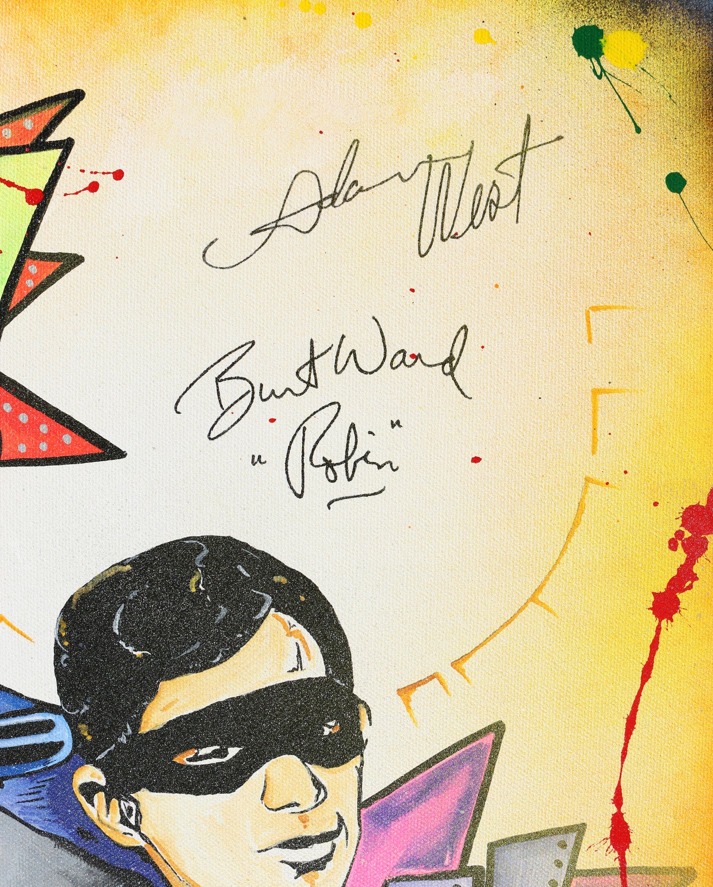 
                  
                    Batman & Robin 1966 16x20 Canvas Original Art by the Artist: Tony Nasa Gramegna Signed by Actors: Adam West & Burt Ward
                  
                