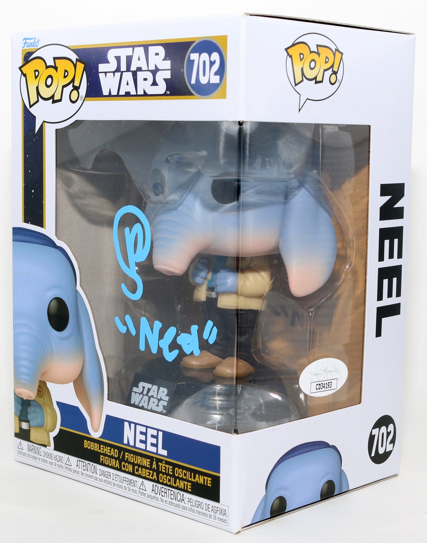 
                  
                    Robert Timothy Smith as Neel in Star Wars: Skeleton Crew (JSA) Signed Funko POP! #702 with Character Name
                  
                