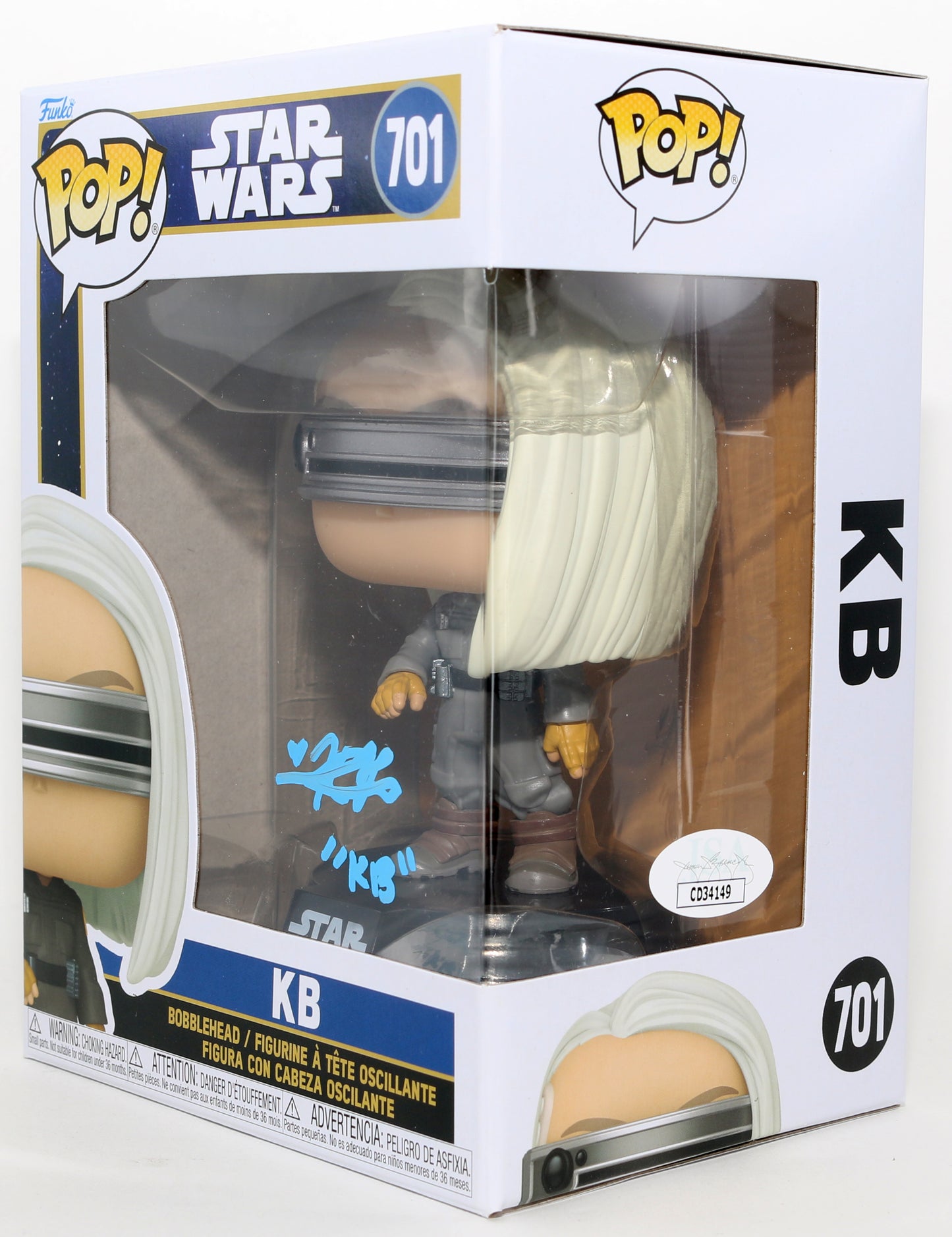 
                  
                    Kyriana Kratter as KB in Star Wars: Skeleton Crew (JSA) Signed Funko POP! #701 with Character Name
                  
                