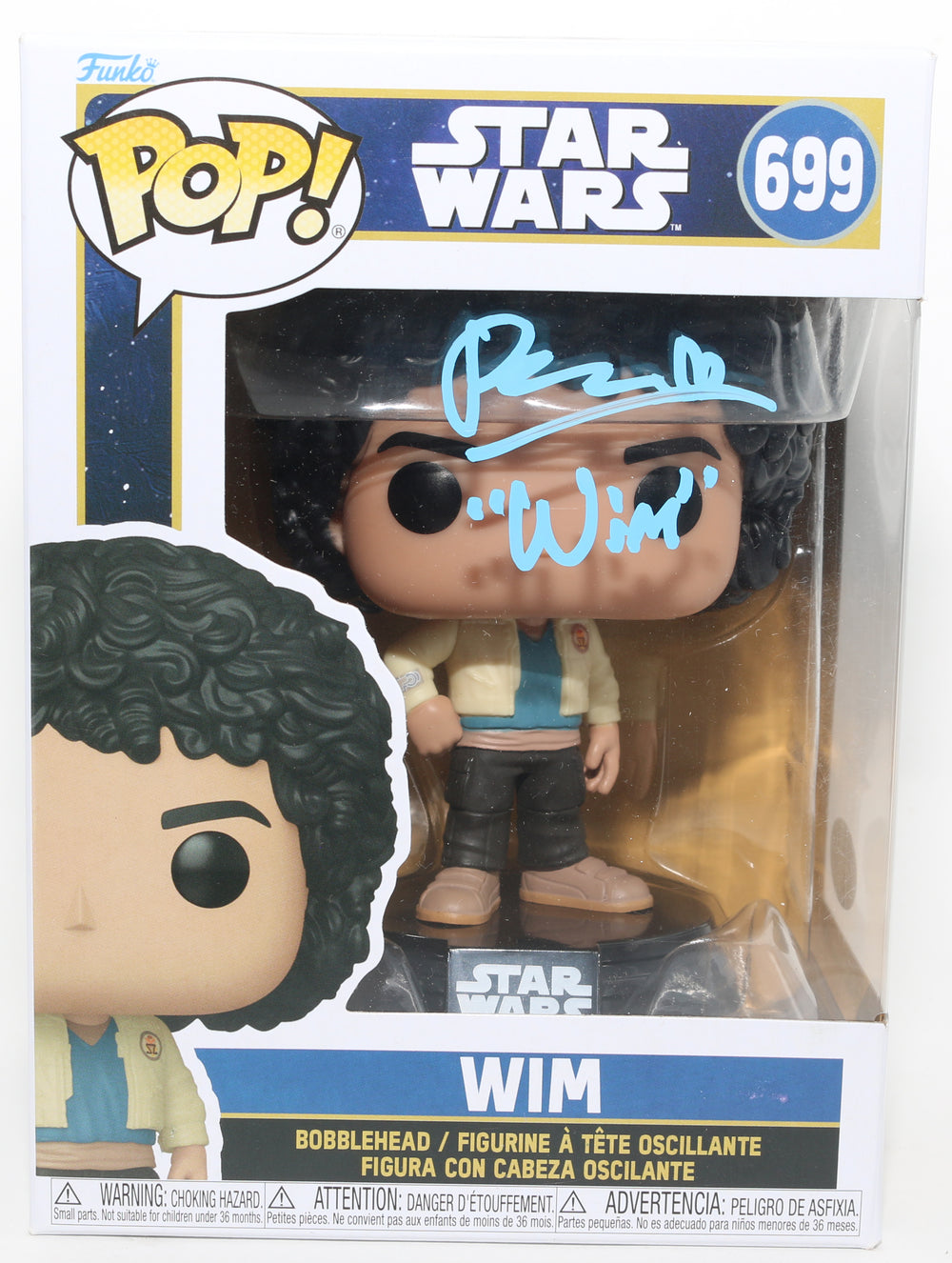 Ravi Cabot-Conyers as Wim in Star Wars: Skeleton Crew (JSA) Signed Funko POP! #699 with Character Name
