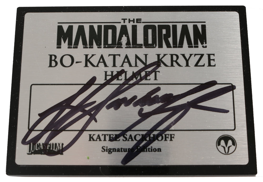 Katee Sackhoff as Bo-Katan in Star Wars: The Mandalorian Signed Plaque