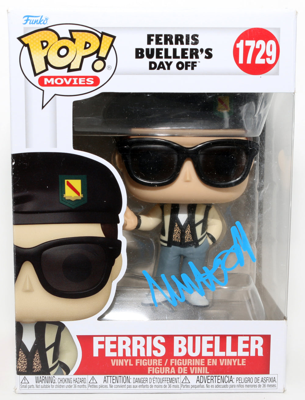 Matthew Broderick as Ferris Bueller in Ferris Bueller's Day Off Signed Funko POP! #1729