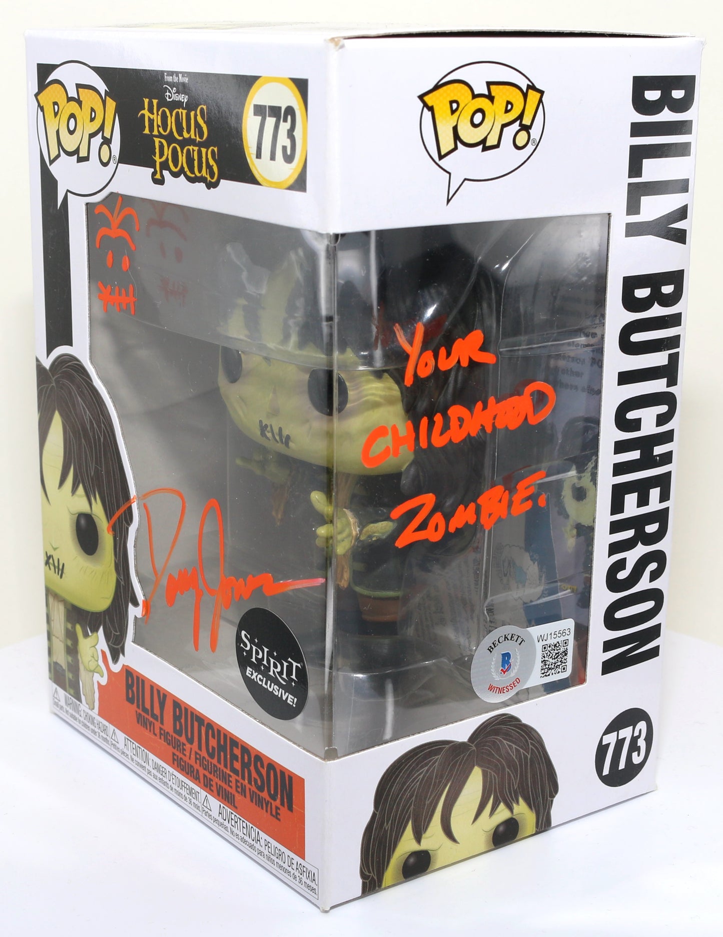 
                  
                    Doug Jones as Billy Butcherson in Hocus Pocus Spirit Exclusive (Beckett) Signed Funko POP! #773 with Remark and Quote
                  
                