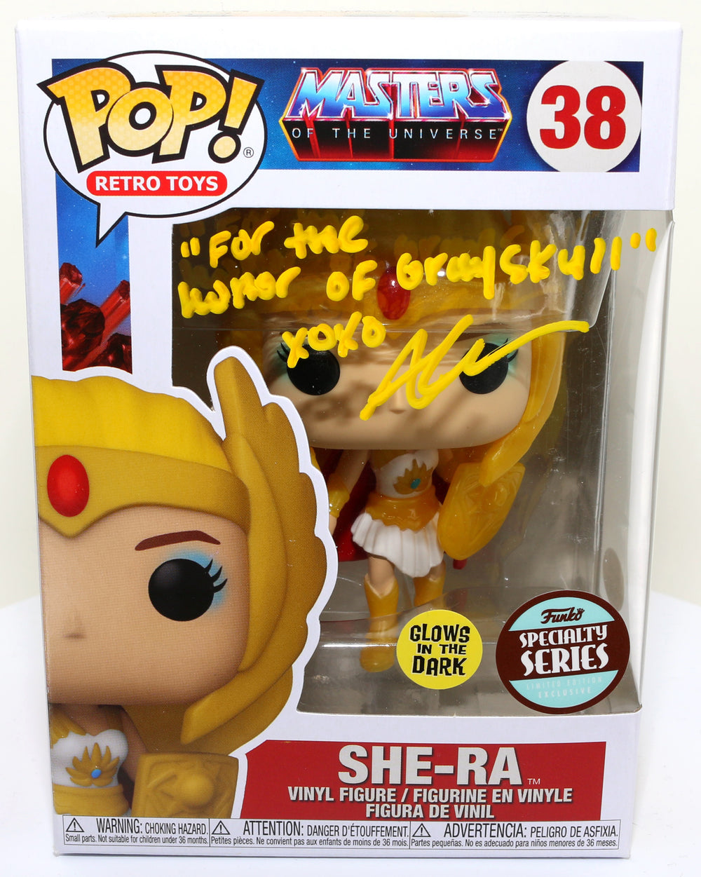 Aimee Carrero as She-Ra from Masters of the Universe (JSA) Signed Funko POP! #38 with Quote