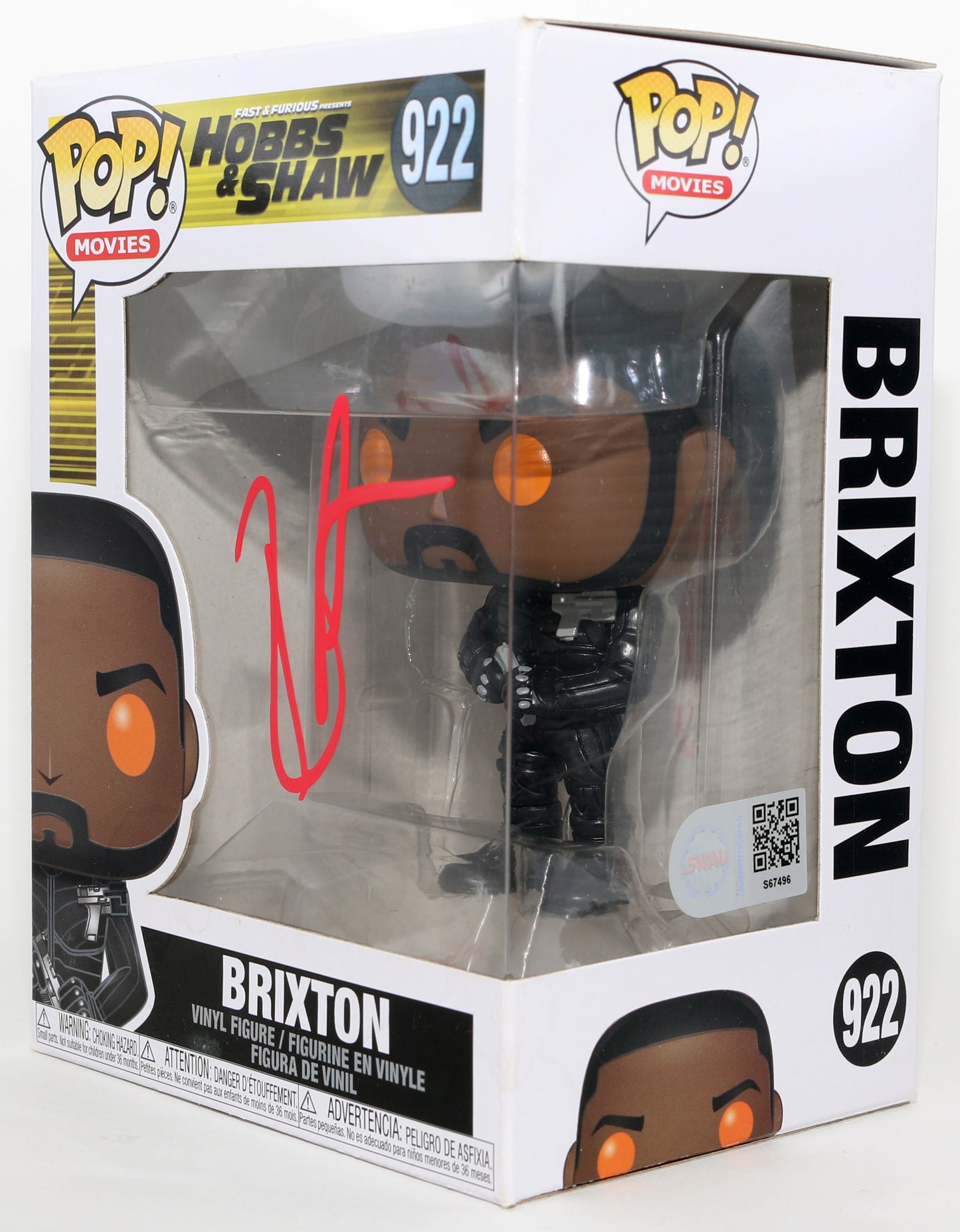 
                  
                    Idris Elba as Brixton Lore in Fast & Furious Presents: Hobbs & Shaw (SWAU) Signed Funko POP! #922
                  
                
