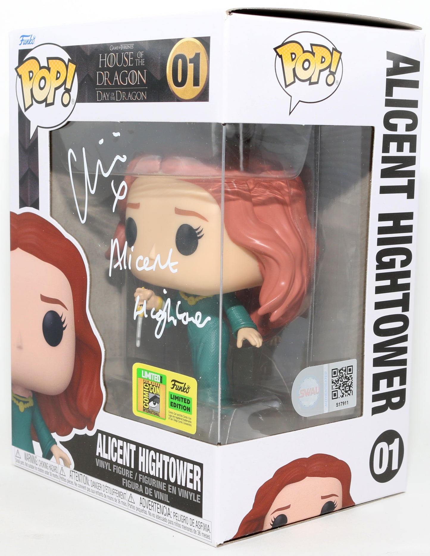 
                  
                    Olivia Cooke as Alicent Hightower in House of the Dragon 2022 San Diego Comic Con Exclusive (SWAU) Signed Funko POP! #01 with Character Name
                  
                