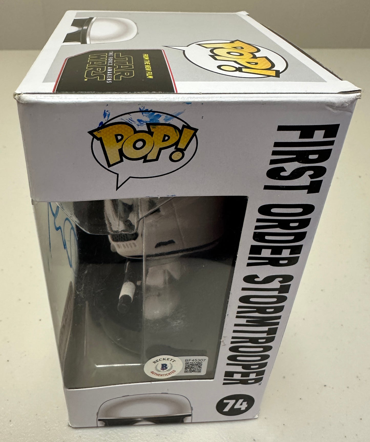 
                  
                    Daniel Craig as First Order Stormtrooper in Star Wars: The Force Awakens (Beckett) Signed Funko POP! #74 - Rare
                  
                