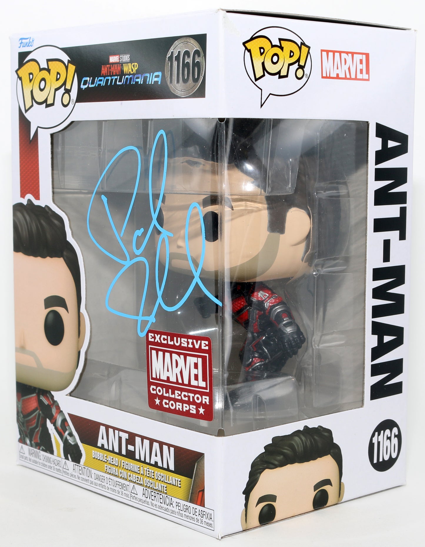 
                  
                    Paul Rudd as Scott Lang / Ant-Man in Ant-Man & The Wasp: Quantumania Marvel Collector Corps Exclusive Signed Funko POP! #1166
                  
                