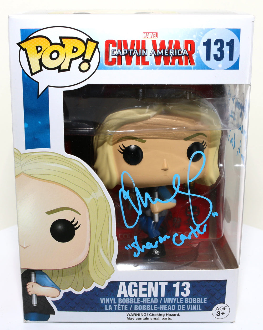 Emily VanCamp as Agent 13 in Captain America: Civil War (JSA) Signed Funko POP! #131 with Quote