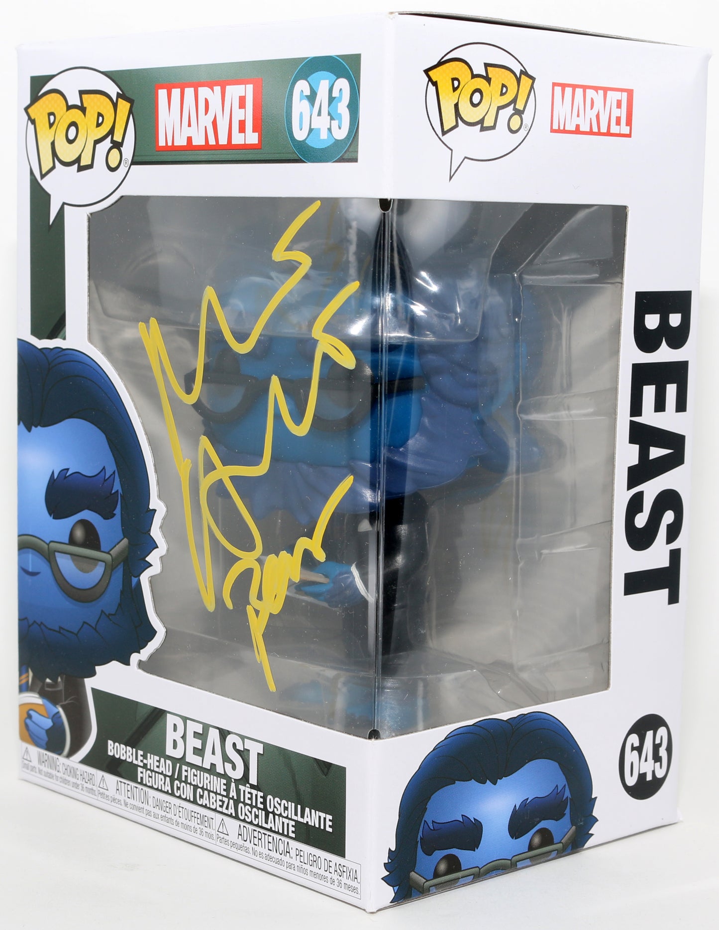 
                  
                    Nicholas Hoult as Beast in X-Men Signed Funko POP! #643 with Character Name
                  
                