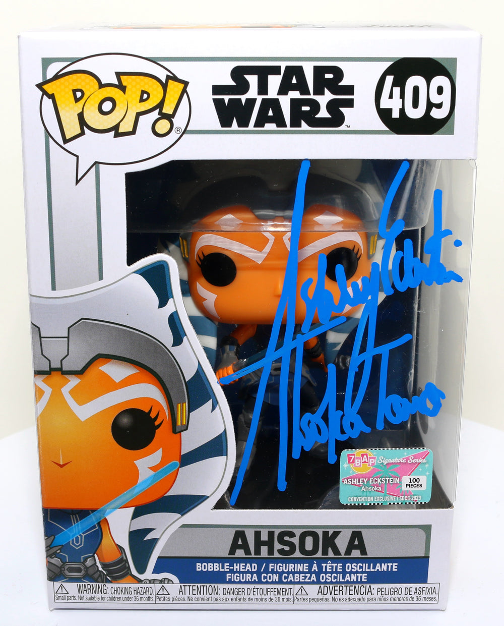 Ashley Eckstein as Ahsoka Tano in Star Wars: The Clone Wars 7BAP Exclusive (JSA) Signed Funko POP! #409
