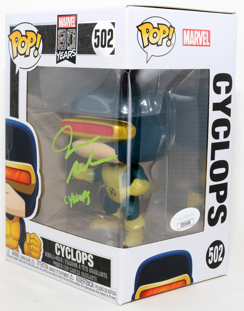 
                  
                    James Marsden as Cyclops in X-Men (JSA) Signed Funko POP! #502 with Character Name
                  
                