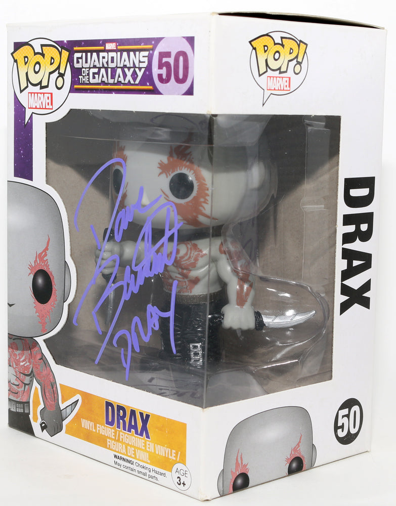 
                  
                    Dave Bautista as Drax in Guardians of the Galaxy Signed Funko POP! #50 with Character Name
                  
                