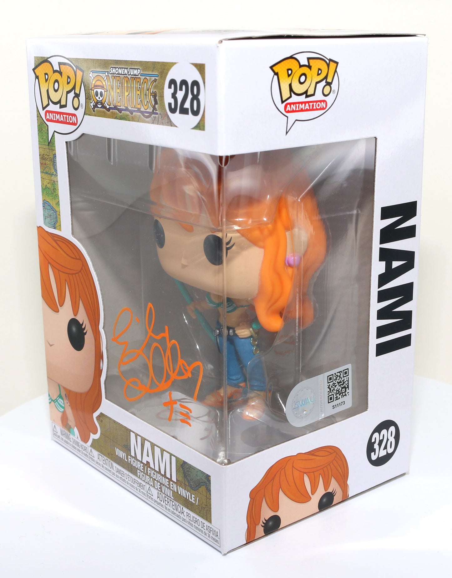 
                  
                    Emily Rudd as Nami in One Piece (SWAU) Signed Funko POP! #328
                  
                