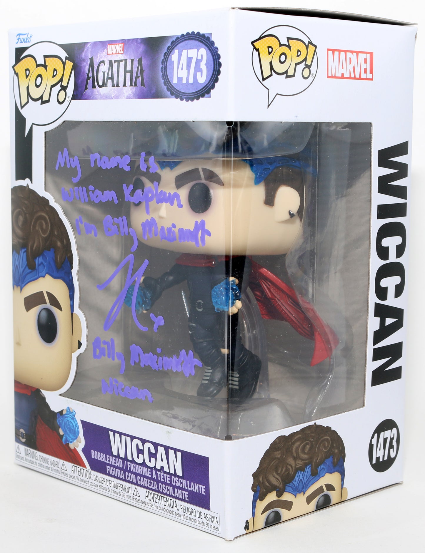 
                  
                    Joe Locke as Wiccan in Agatha All Along Signed Funko POP! #1473 with Character Names & Quote
                  
                