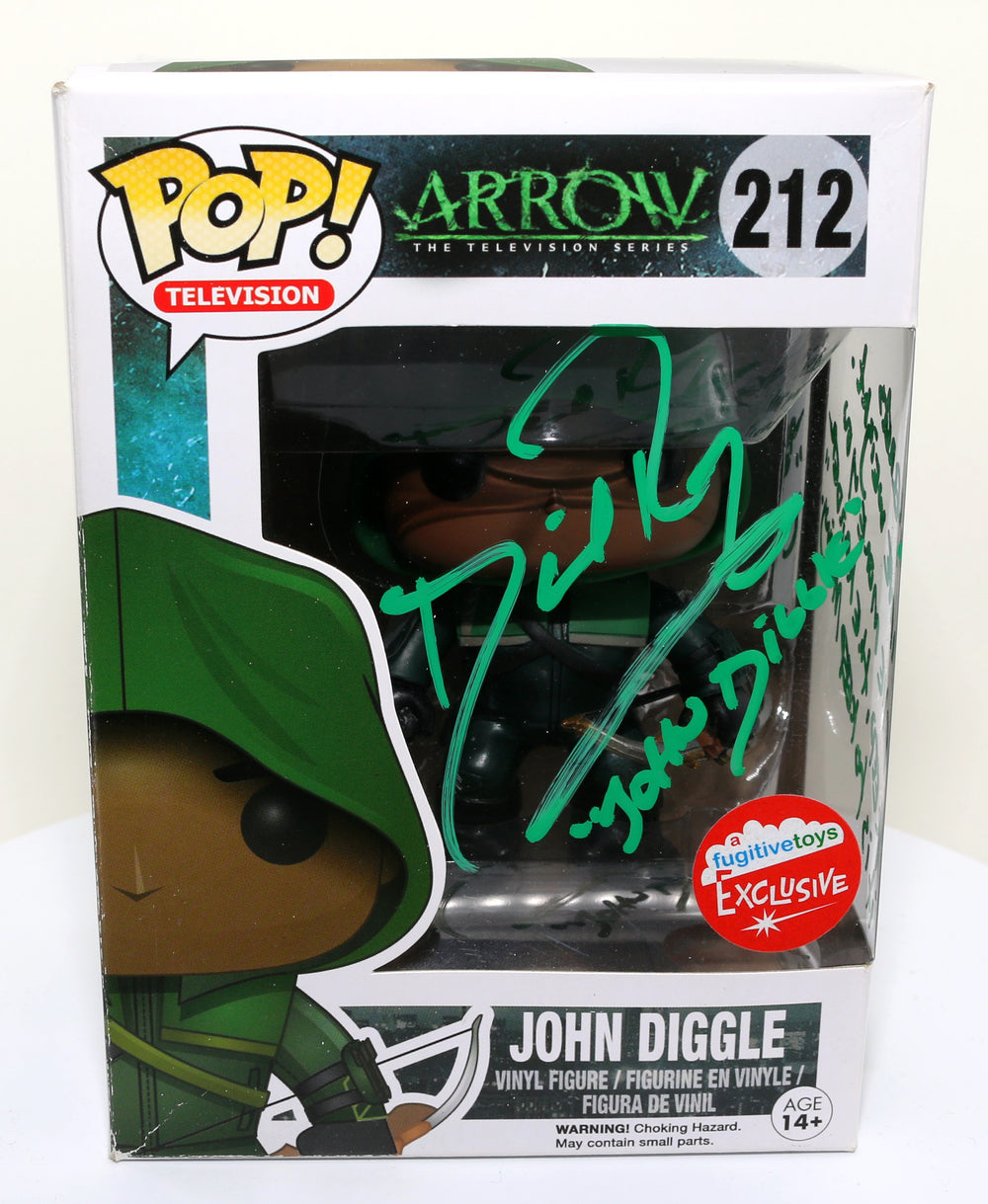 David Ramsey as John Diggle in Arrowverse Fugitive Toys Exclusive Signed Funko POP! #212 with Character Name and Quote