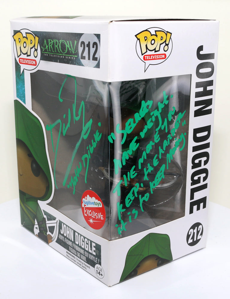 
                  
                    David Ramsey as John Diggle in Arrowverse Fugitive Toys Exclusive Signed Funko POP! #212 with Character Name and Quote
                  
                