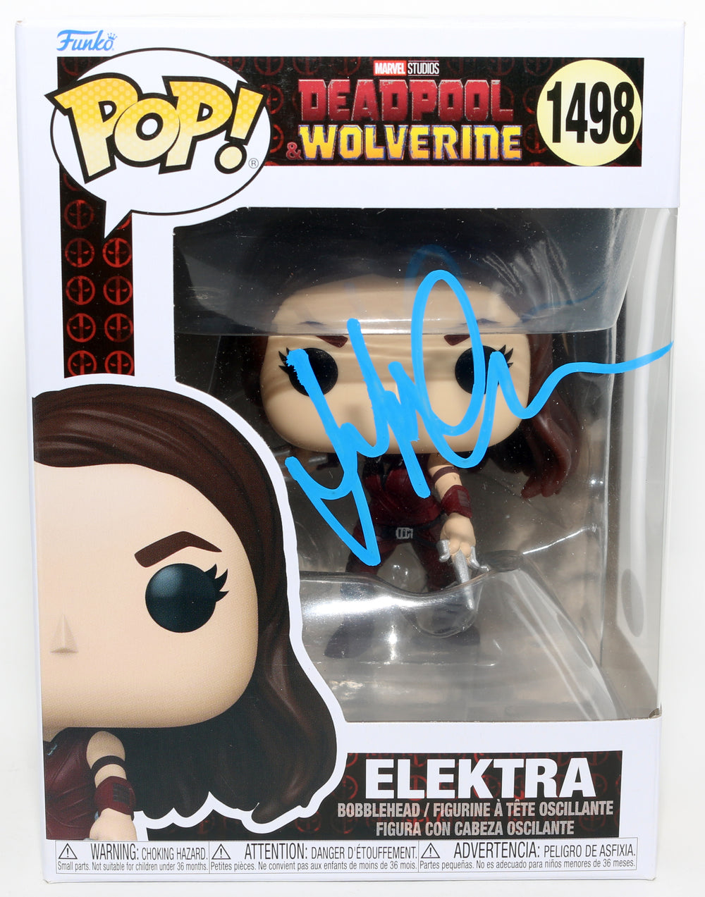 Jennifer Garner as Elektra Natchios in Deadpool & Wolverine (JSA) Signed Funko POP! #1498