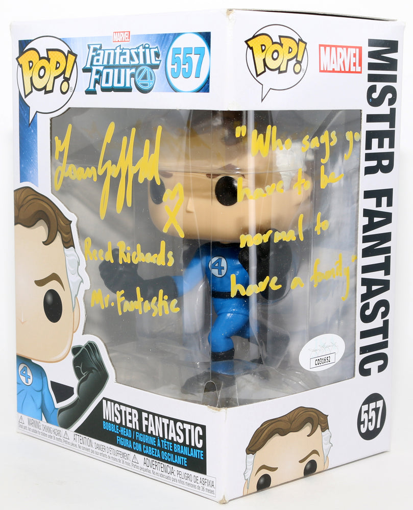 
                  
                    Ioan Gruffudd as Reed Richards / Mr. Fantastic in Fantastic Four (JSA) Signed Funko POP! #557 with Character Name & Quote
                  
                
