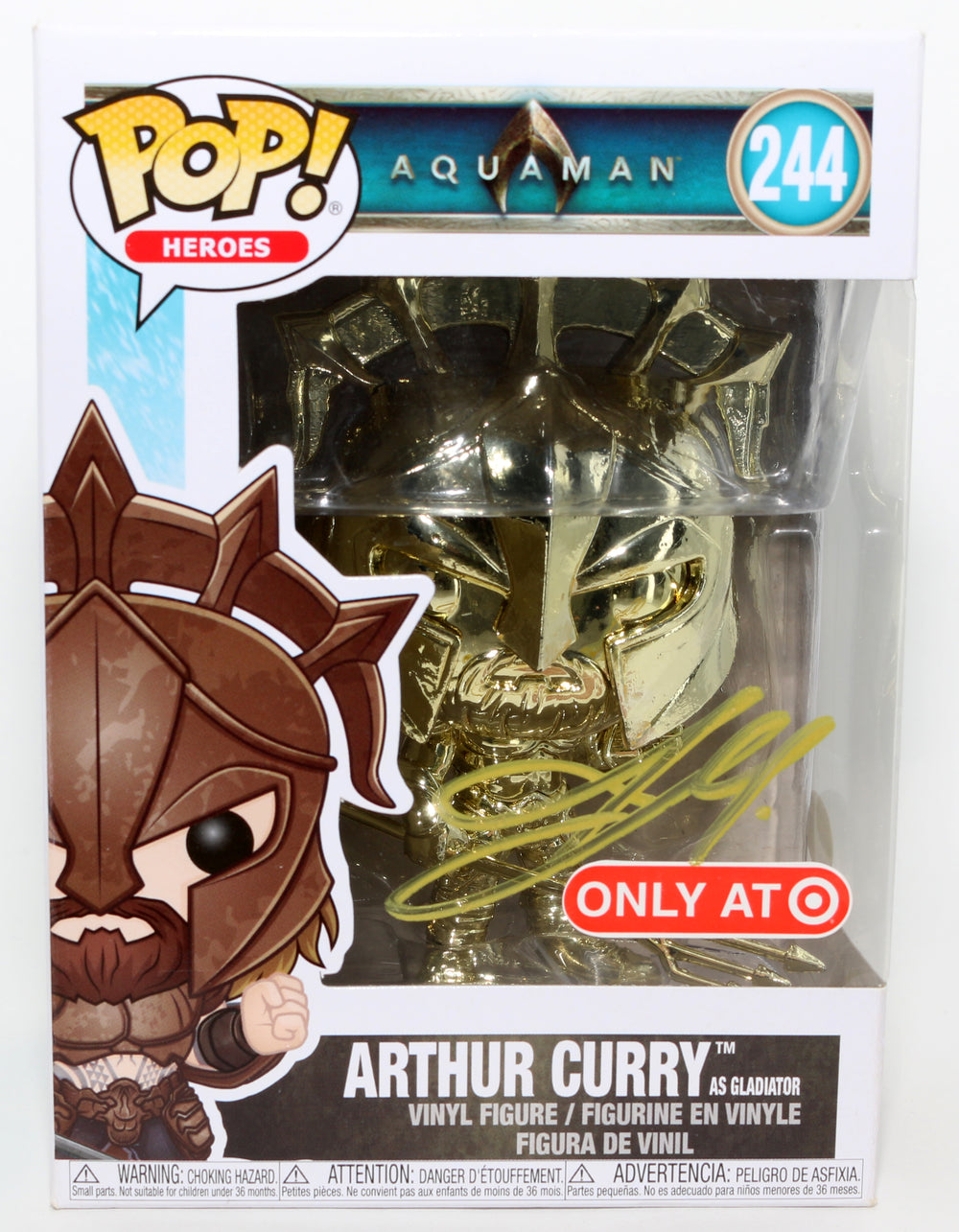 Jason Momoa as Arthur Curry in Aquaman Target Exclusive Signed Funko POP! #244 - Signed Twice