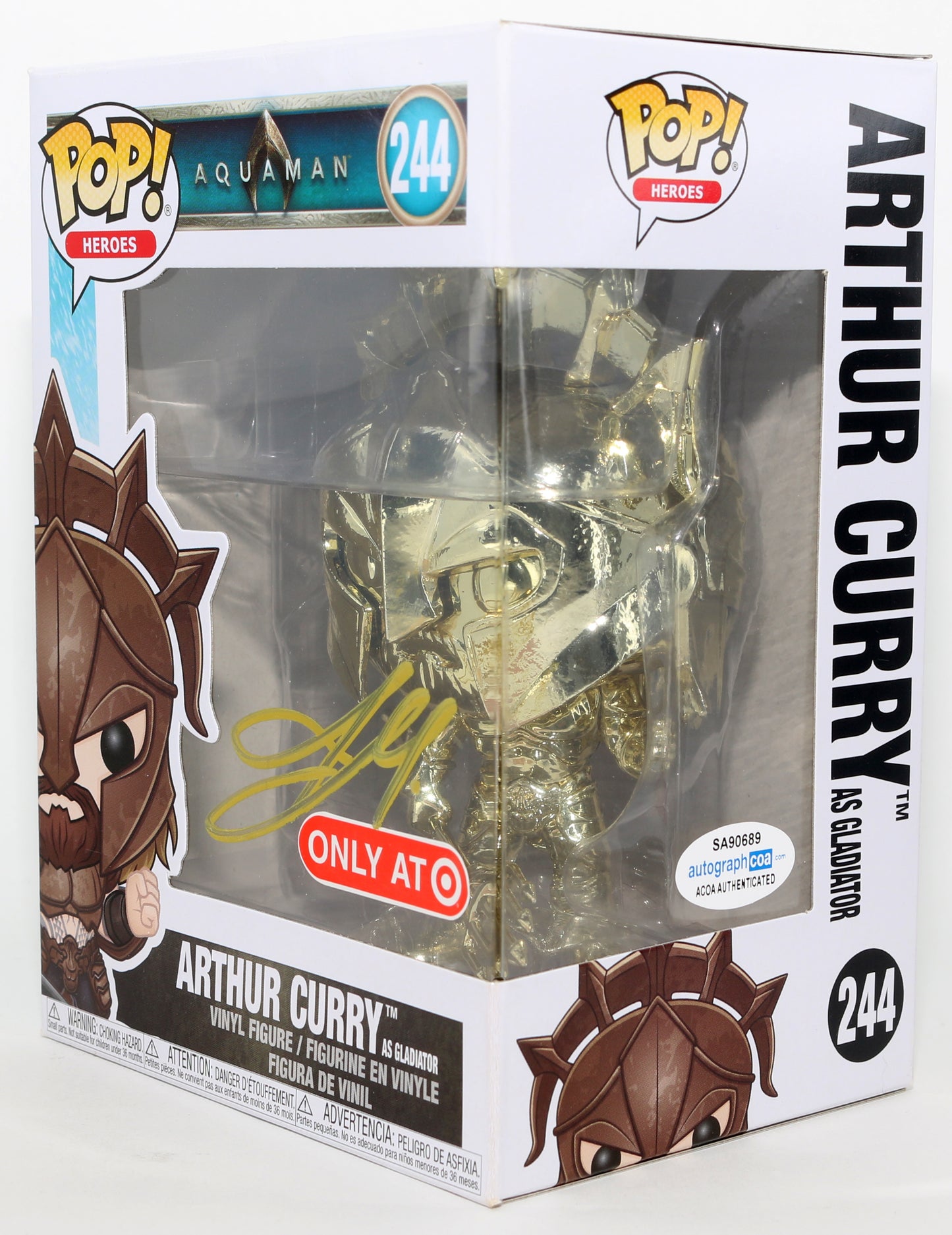 
                  
                    Jason Momoa as Arthur Curry in Aquaman Target Exclusive Signed Funko POP! #244 - Signed Twice
                  
                