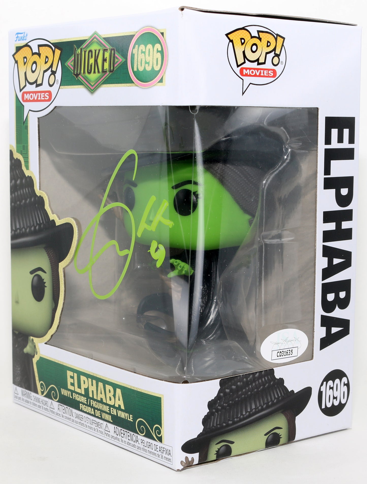 
                  
                    Cynthia Erivo as Elphaba in Wicked (JSA) Signed Funko POP! #1696
                  
                
