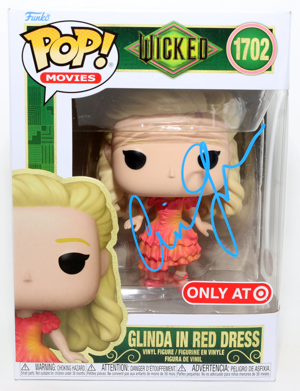 Ariana Grande as Glinda [Ozdust Ballroom] in Wicked Target Exclusive (JSA) Signed Funko POP! #1702