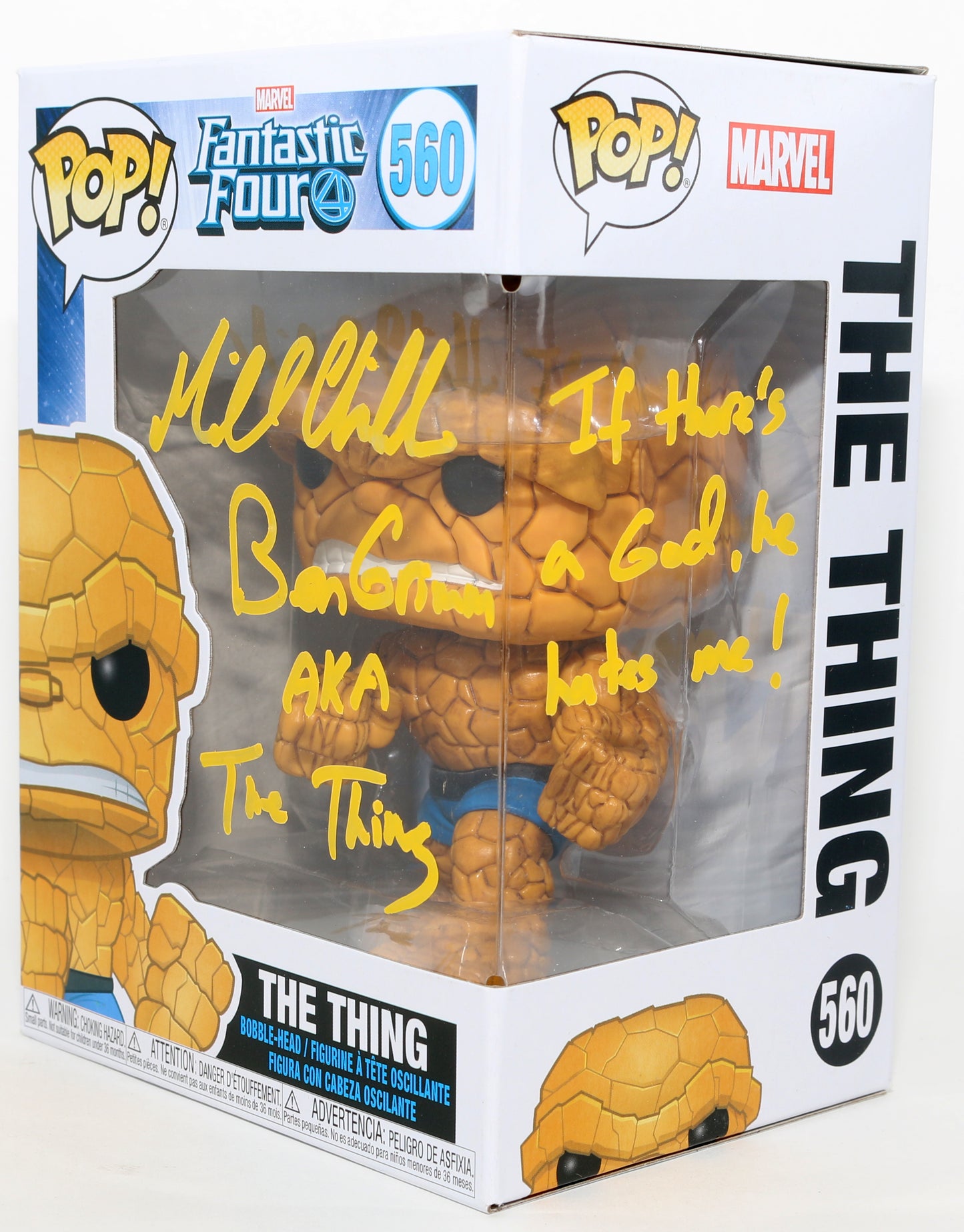 
                  
                    Michael Chiklis as The Thing in Fantastic Four Signed Funko POP! #560 with Character Name & Quote
                  
                