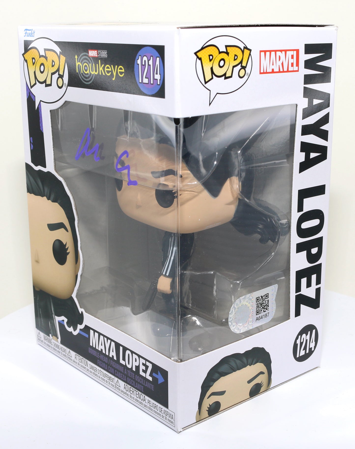 
                  
                    Alaqua Cox as Maya Lopez in Hawkeye (SWAU) Signed Funko POP! #1214
                  
                