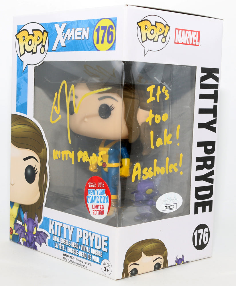
                  
                    Elliot Page as Kitty Pryde in X-Men 2016 New York Comic Con Exclusive (JSA) Signed Funko POP! #176 with Character Name & Quote
                  
                
