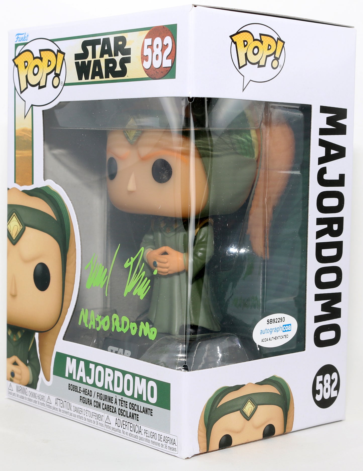 
                  
                    David Pasquesi as Majordomo in Star Wars: The Book of Boba Fett Signed Funko POP! #582 with Character Name
                  
                