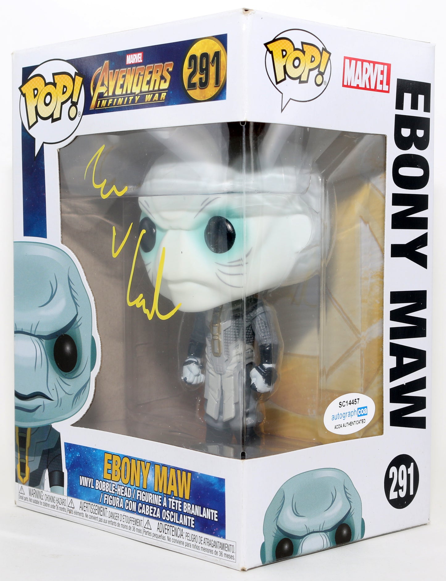 
                  
                    Tom Vaughan-Lawlor as Ebony Maw in Avengers: Infinity War Signed Funko POP! #291
                  
                