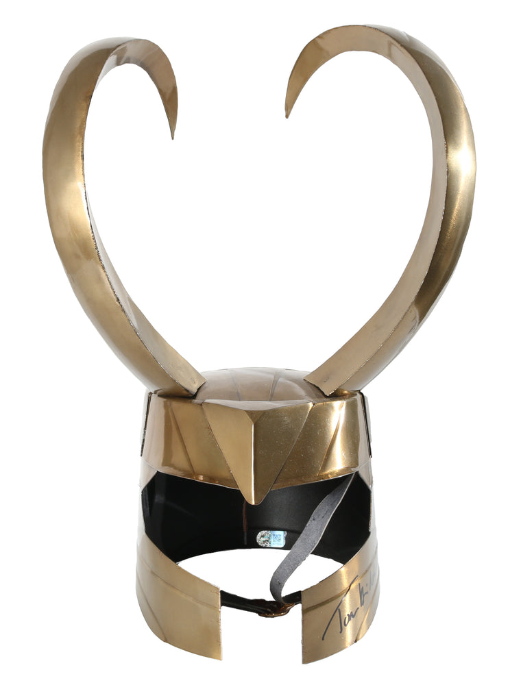 
                  
                    Loki Prop Replica Heavyweight Steel Helmet (SWAU) Signed by Tom Hiddleston
                  
                