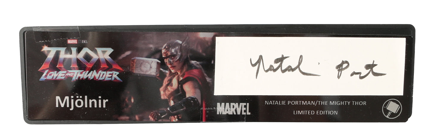 
                  
                    Marvel Legends Mighty Thor Cracked Mjolnir Prop Replica Hasbro Legends Series Electronic Hammer with Plaque Signed by Natalie Portman
                  
                