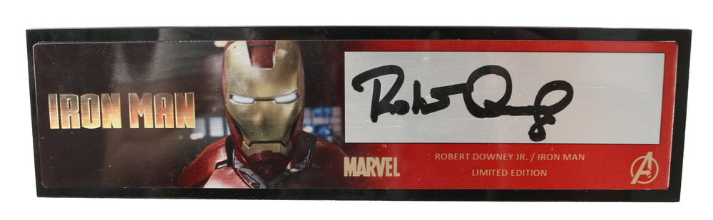 
                  
                    Iron Man Mark III Life-Size Bust Armor by Sideshow with Plaque Signed by Robert Downey Jr.
                  
                