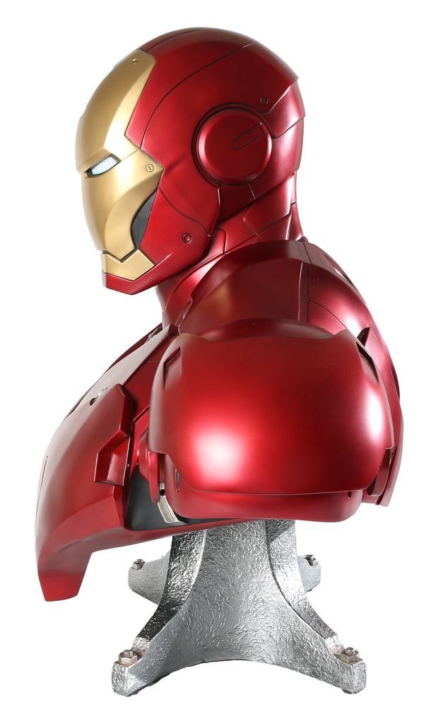 
                  
                    Iron Man Mark III Life-Size Bust Armor by Sideshow with Plaque Signed by Robert Downey Jr.
                  
                