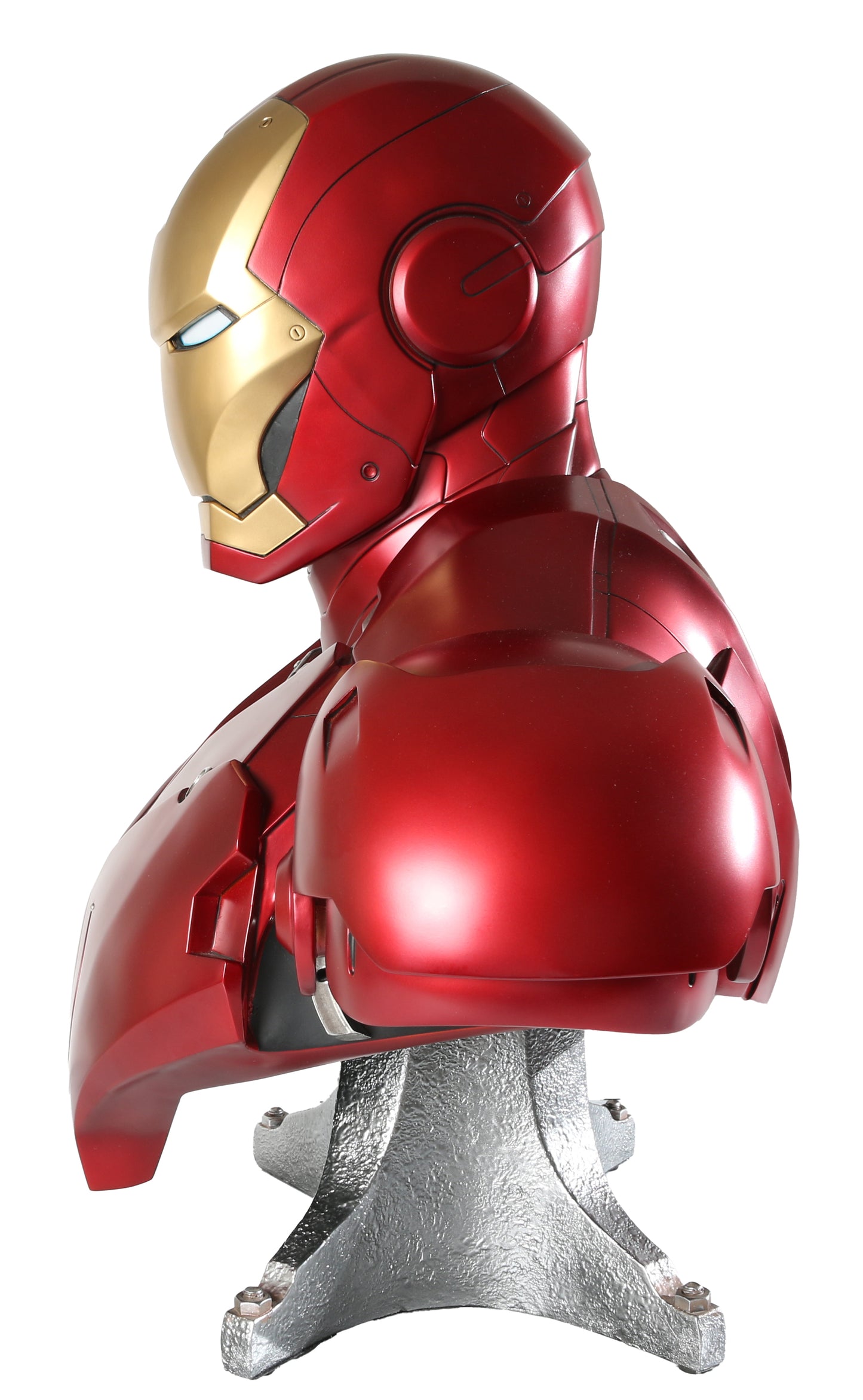 
                  
                    Iron Man Mark III Life-Size Bust Armor by Sideshow with Plaque Signed by Robert Downey Jr.
                  
                