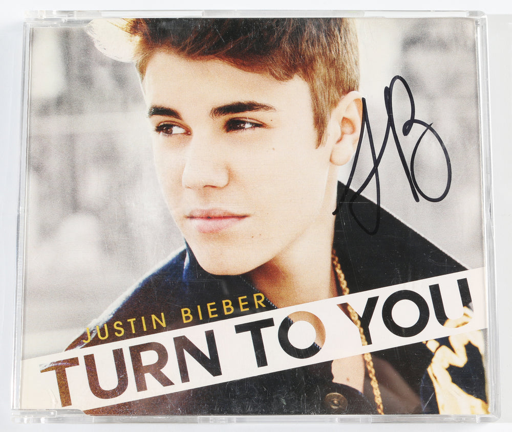 Turn to You CD Single with Cover Signed by Justin Bieber