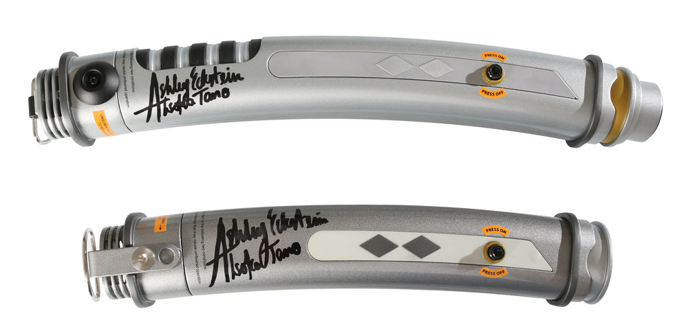 Ahsoka Tano from Star Wars: Rebels Disney Galaxy's Edge Prop Replica Legacy Lightsaber Signed by Ashley Eckstein with Character Name