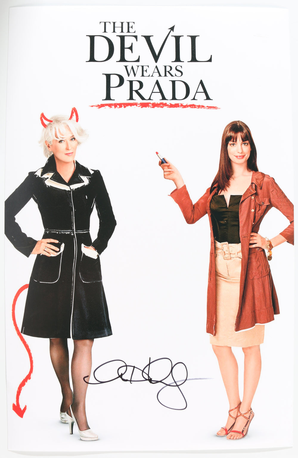 Anne Hathaway as Andrea Sachs in The Devil Wears Prada Signed 11x17 Mini Poster