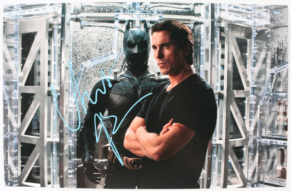 Christian Bale as Bruce Wayne / Batman in The Dark Knight Rises Signed 11x17 Photo