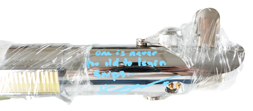 
                  
                    Anakin Skywalker from Star Wars: Ahsoka Prop Replica Lightsaber Signed by Hayden Christensen with Quote
                  
                