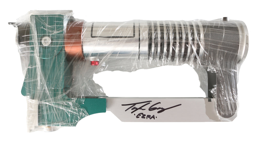 Ezra Bridger from Star Wars: Rebels Prop Replica Lightsaber by Argo Sabers Signed by Taylor Gray with Character Name